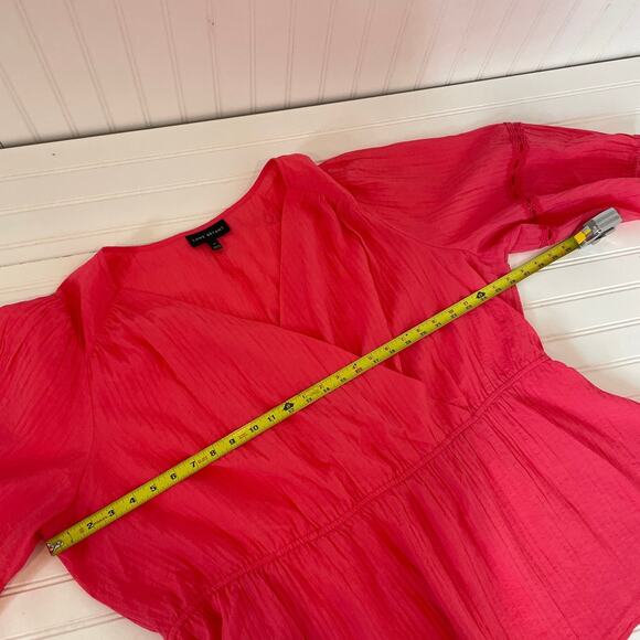 Lane Bryant & ASOS Lost In Pink Ruffle & Surplice Pullover Blouse Bundle Size 4X - Picture 8 of 9